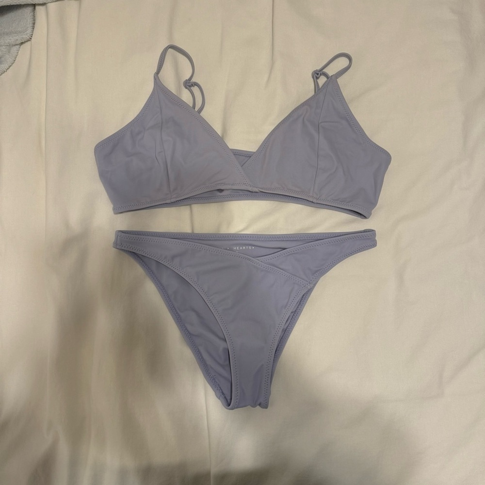 LA Hearts Lavender Bikini Set